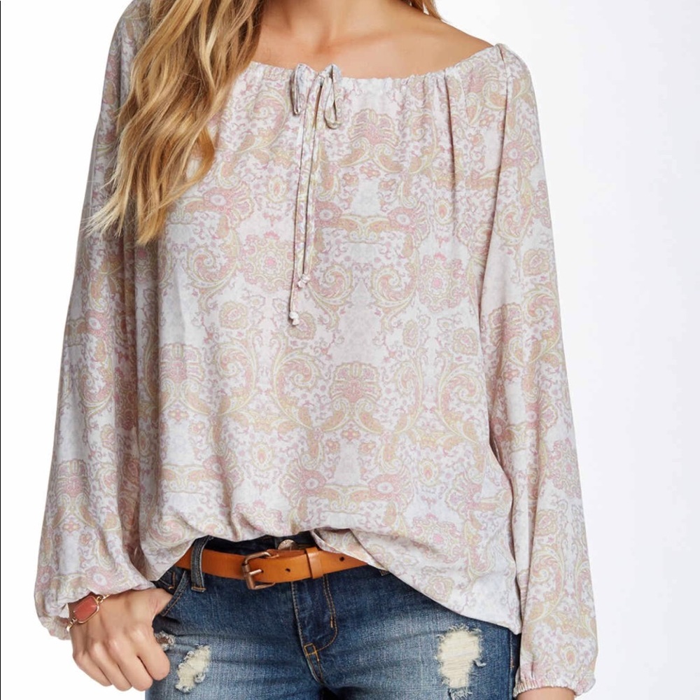 WallpapHer printer front tie blouse